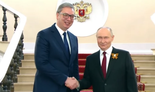 STIGAO NA CRVENI TRG Aleksandar Vučić na Paradi pobjede u Moskvi, dočekao ga Putin