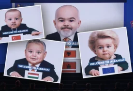 (VIDEO) Neočekivan šou u Tirani: Lideri EU prikazani kao BEBE, smijeh u sali