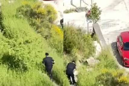 (VIDEO) HIT SNIMAK IZ SPLITA Navijač pobjegao s lisicama na rukama, policajac ga nije stigao