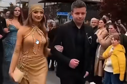 (VIDEO) Mrežasta marama, bujni dekolte, šlic: Maturantkinja se obukla kao PRAVA SULTANIJA i izazvala lavinu na društvenim mrežama