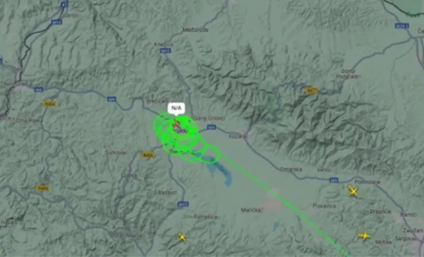 Avion kruži iznad prijedora 