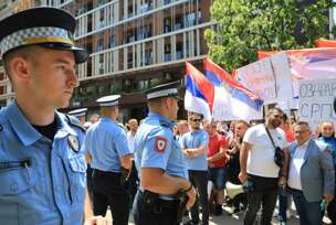 Policija na skupu podrške Milanu Miličeviću