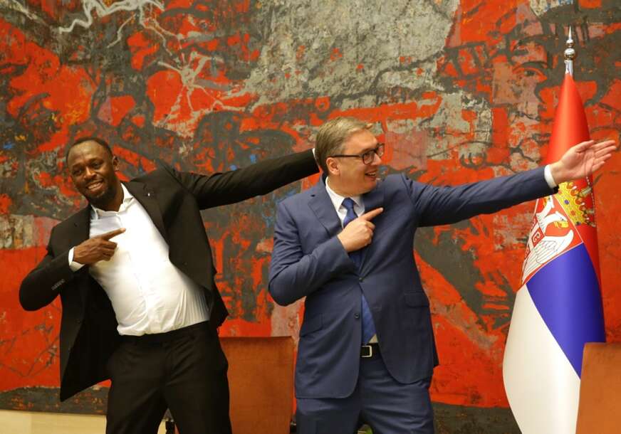 Usain Bolt i aleksandar vučić 