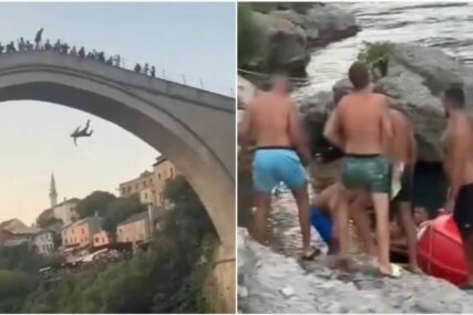 (VIDEO) Turista skočio sa Starog mosta u Neretvu, Mostarci ga pretukli: Oglasila se policija nakon incidenta koji je pokrenuo buru