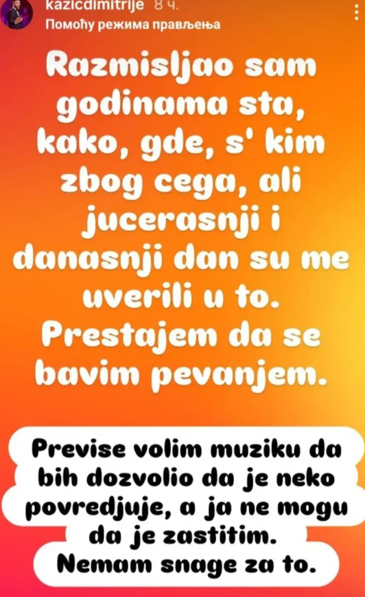 FOTO: DIMITRIJE KAZIC / INSTAGRAM/SCREENSHOT