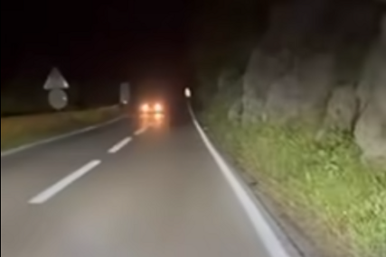 (VIDEO) Nevjerovatno, ali istinito: Medvjed OPET PROŠETAO hercegovačkim putevima "Jednom mi je pao na auto, imao sam sreće"