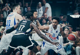 (FOTO) PARTIZAN ŠAMPION ABA LIGE Titula broj 8 zasluženo u vitrinama crno-bijelih