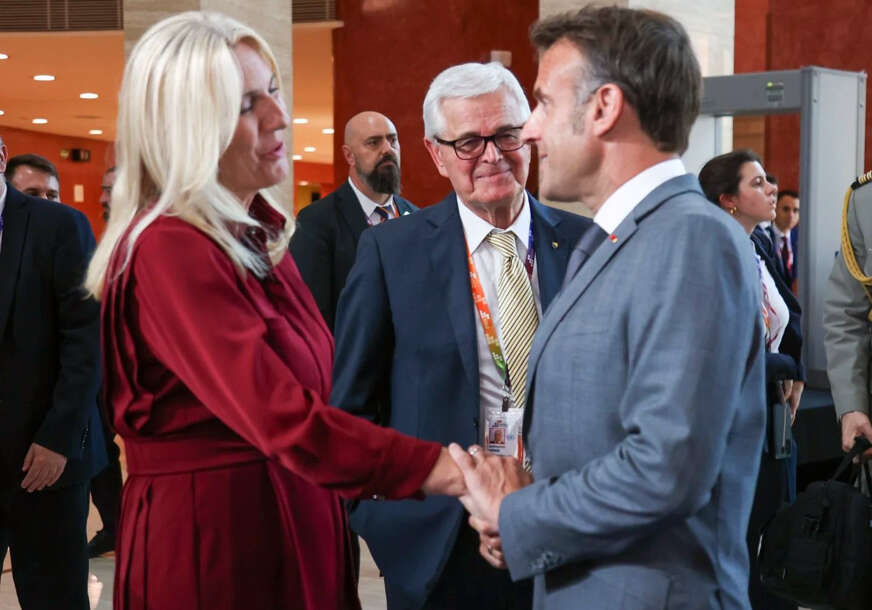 (FOTO) Na marginama Međunarodne konferencije: Cvijanovićeva u Sevilji RAZGOVARALA SA MAKRONOM, Kostom i Milatovićem
