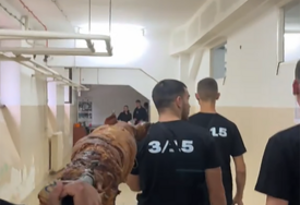 (VIDEO) "Došli da popravimo ocjene" Srednjoškolci u školu ušetali sa PEČENIM PRASETOM, pa izazvali opšti haos