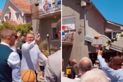 (VIDEO) HIT SNIMAK Mladoženja došao po mladu, a umjesto gađanja jabuke, uradio je ovo