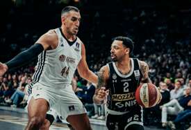 (FOTO) PARTIZAN PRVI FINALISTA ABA LIGE Crno-bijeli uspjeli da sruše veliki otpor Dubaija i dođu do borbe za trofej