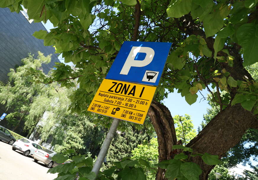 parking znak, prva zona