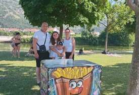 (FOTO) DJEVOJČICA VELIKOG SRCA Jovana (12) iz Trebinja otvorila štand s pomfritom kako bi POMOGLA OCU koji se bori sa tumorom