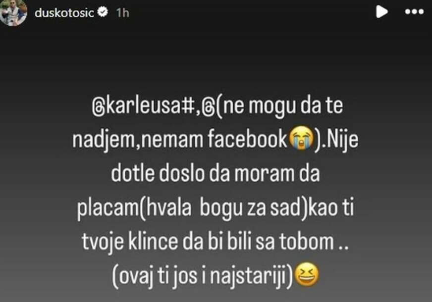 tosiceva objava na instagramu