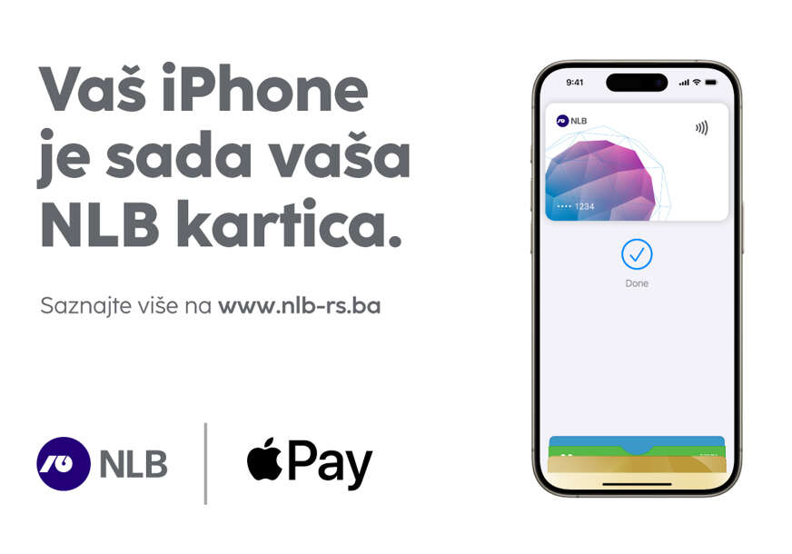 NLB Banka Banjaluka omogućila Apple Pay za svoje klijente u Bosni i Hercegovini