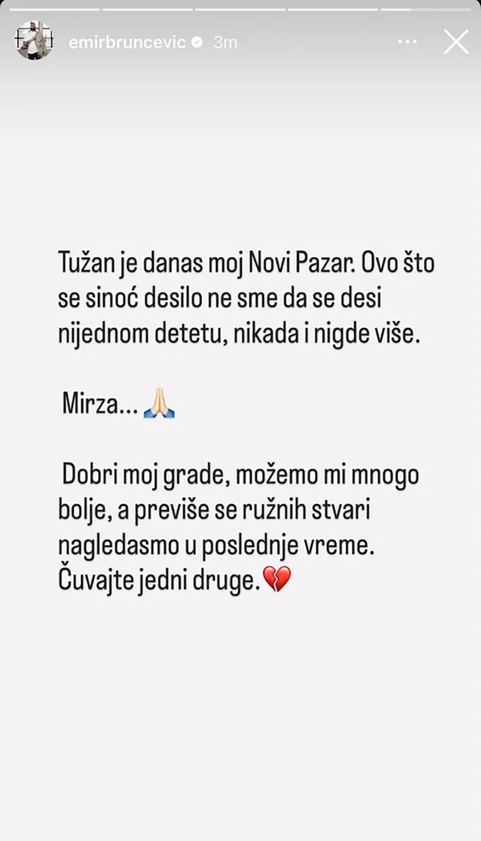 Objava Emira Brunčevića