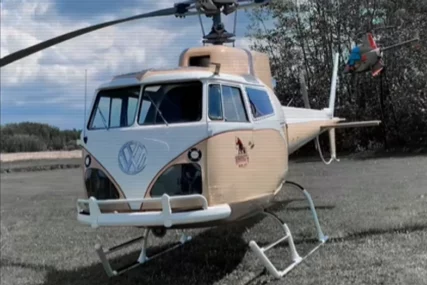 Neobično vozilo, spoj helikoptera i kombija