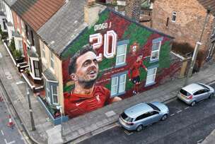 Mural u Liverpoolu u čast Dioga Jote i njegovog brata