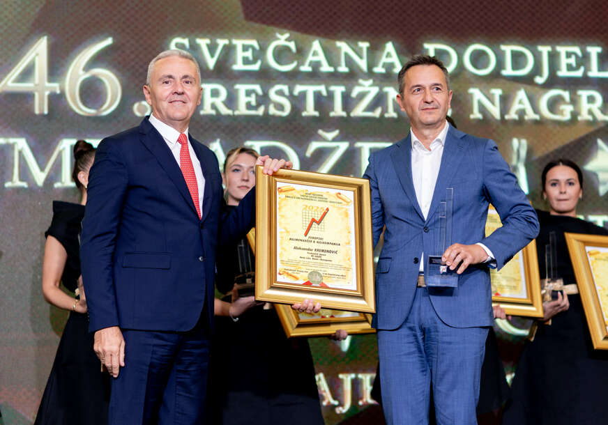 (FOTO) "Ova nagrada mnogo znači" Aleksandar Kremenović dobitnik priznanja “Evropski najmenadžer & najkompanija” za 2025. godinu