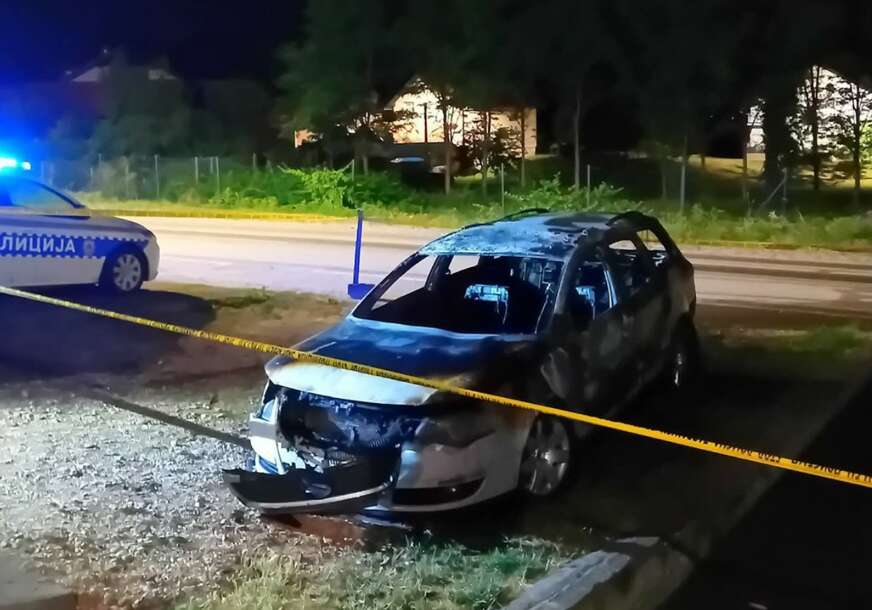 Izgorjelo vozilo narodnog poslanika