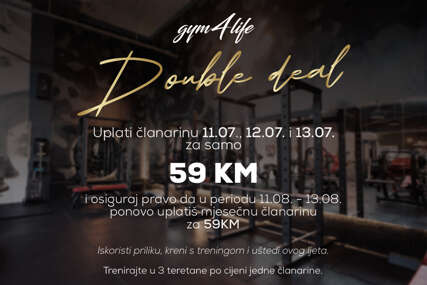 Gym4Life lansira "Double Deal": Ljetna akcija koju ne želite propustiti!