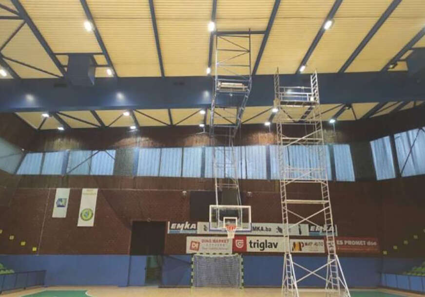 Igralo se gotovo u mraku: Zamjenom rasvjete u dvorani u Goraždu stvoreni uslovi za odigravanje međunarodnih utakmica