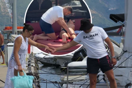 (FOTO) TANGA KUPAĆI I SKRIVENE TETOVAŽE Nadica Ademov uživa u Crnoj Gori s mužem, milioner je masira na jahti