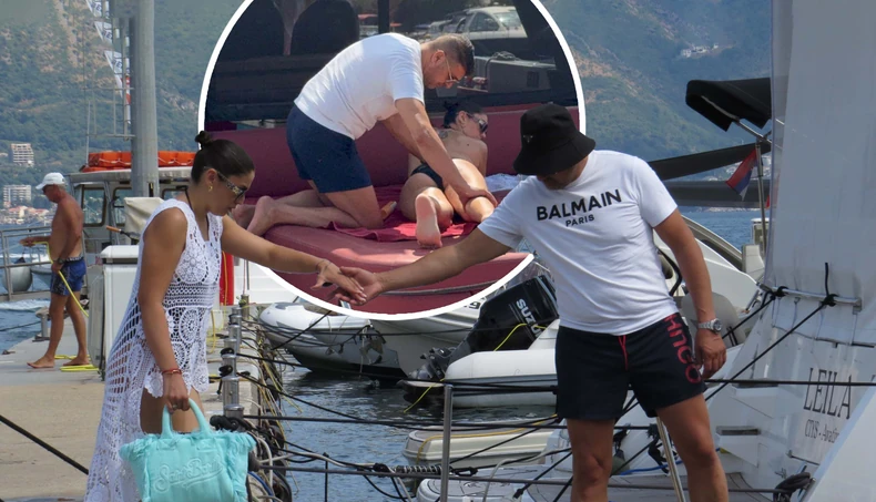 (FOTO) TANGA KUPAĆI I SKRIVENE TETOVAŽE Nadica Ademov uživa u Crnoj Gori s mužem, milioner je masira na jahti