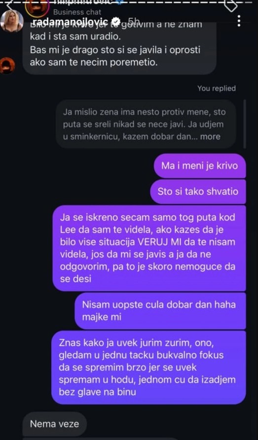 FOTO: RADAMANOJLOVIĆ/INSTAGRAM/SCREENSHOT