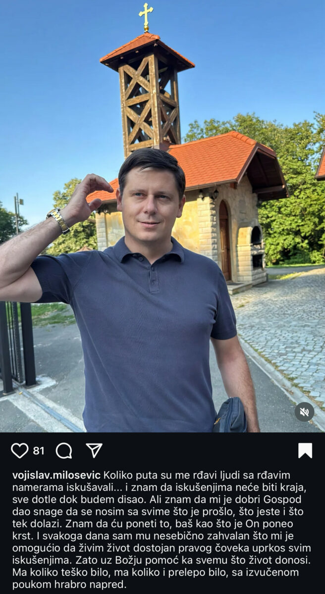 FOTO: VOJISLAV.MILOSEVIC/INSTAGRAM/SCREENSHOT
