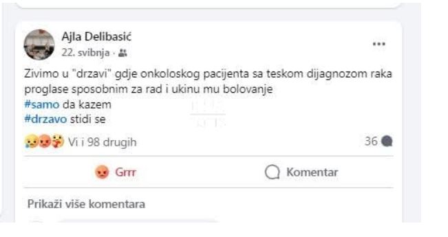 Ajla Delibašić objava