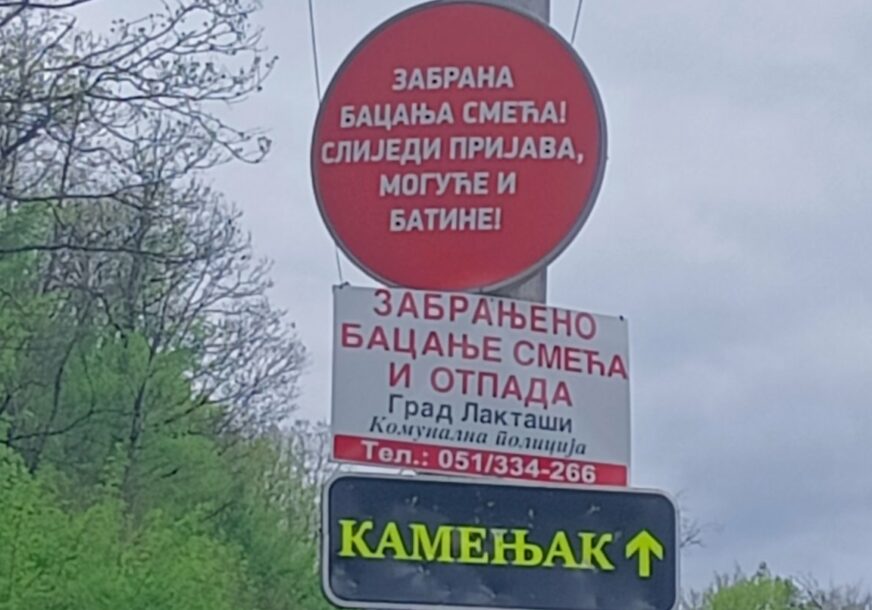 (FOTO) Ekologija na laktaški način: Baciš smeće, NE GINU TI I BATINE
