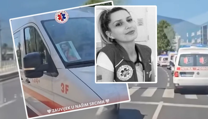 (FOTO) Sve rasplakala slika na šoferšajbni vozila: Kolona vozila Hitne pomoći paralisala grad zbog STRADALE DOKTORKE Softić