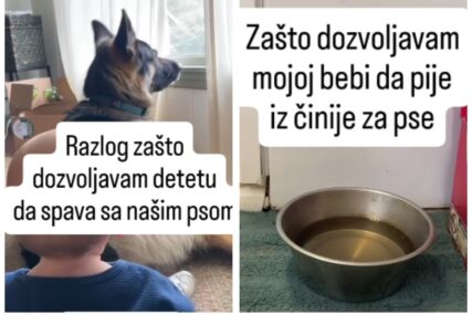 Majka objavila da beba pije vodu iz činije za pse