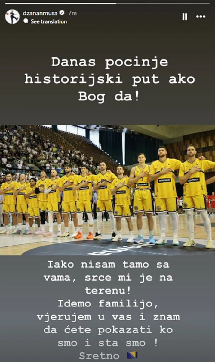 poruka Džanana Muse reprezentaciji BiH