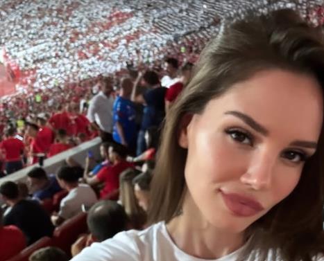 Jana Romaškina na utakmici Crvene zvezde