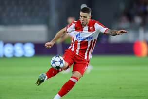 detalj sa meča Pafos - Crvena zvezda