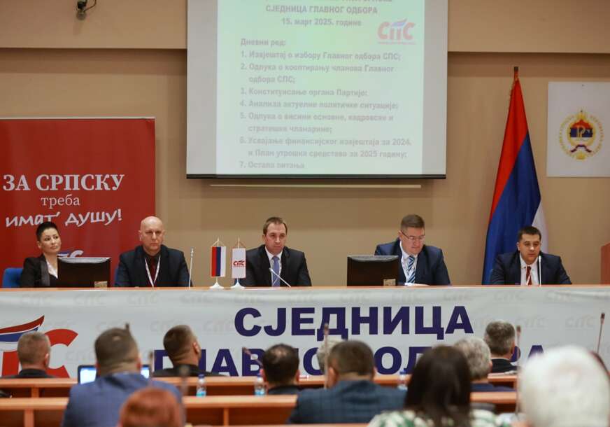 Interes Republike Srpske na prvom mjestu: U četvrtak proširena sjednica Predsjedništva SPS u Banjaluci