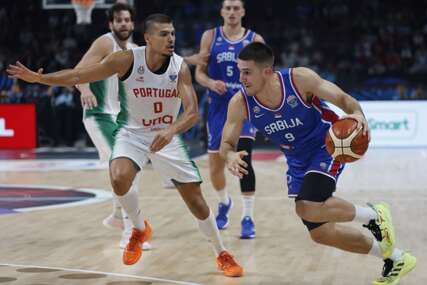 Vanja Marinković u akciji protiv Portugala