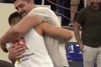 (VIDEO, FOTO) Suze liju niz obraze: Darko Miličić ZAPLAKAO POSLIJE ZLATA ORLIĆA, ponosni tata grli svog nasljednika