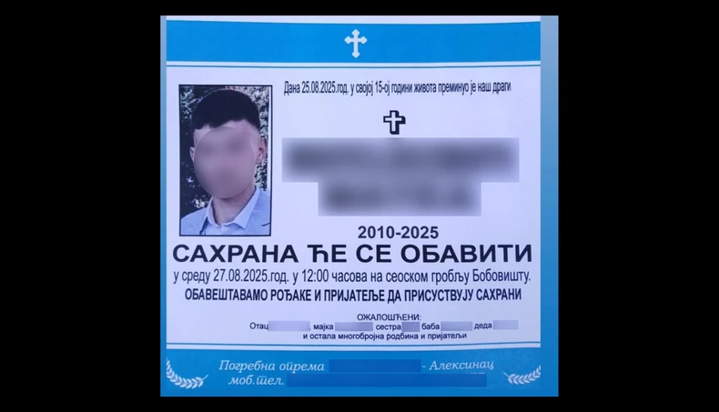 dječak koji je poginuo nakon pada sa vodopada