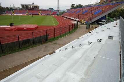 gradski stadion Banjaluka, južna tribina za gostujuće navijače