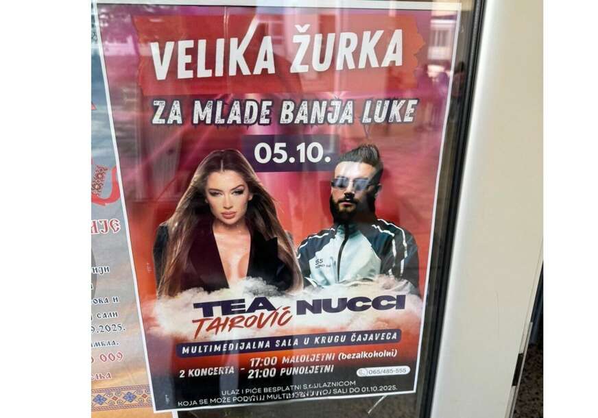 Tea Tairović i Nucci Velika žurka za mlade Banja Luke 05.10.25