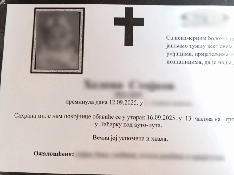 "S TOBOM ODE MOJA RADOST" Najtužnija umrlica, baka djevojčice (1) koja je stradala u padu niz stepenice POTRESNIM RIJEČIMA se oprostila od unučice