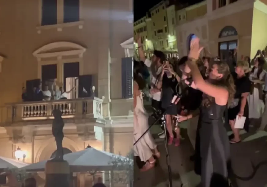 „LEGENDA I NAJVEĆA ZVIJEZDA" Fanovi Lepe Brene zapjevali ispod njenog hotelskog prozora, ona izašla na balkon i ZAPLESALA