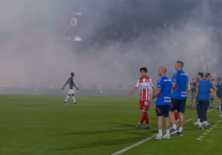 navijači izazvali prekid na utakmici Partizan - Crvena zvezda