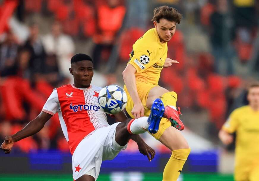 detalj sa meča Slavija Prag - Bode Glimt
