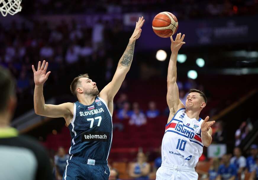 Luka Dončić na meču sa Islandom