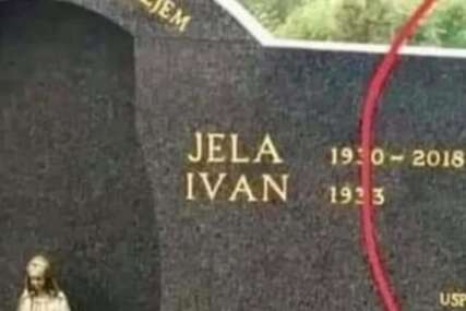 (FOTO) Napisao je i objašnjenje: Ono što je jedan Hrvat POKOJNOJ ŽENI STAVIO NA SPOMENIK izazvalo je brojne reakcije, komentari se samo nižu