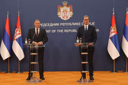 "ZAHVALNOST DODIKU ZA LJUBAV KOJU POKAZUJE PREMA SRBIJI" Vučić poručuje da će Srpska će uvijek imati Srbiju iza sebe
